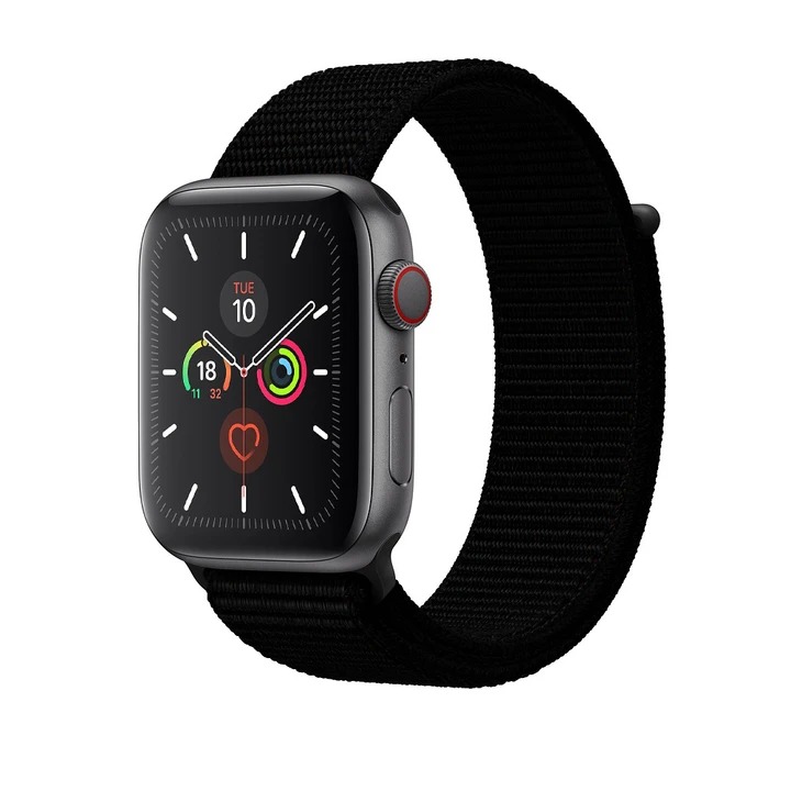 apple watch okosórához való nylon szövet szíj fekete színben. megfelelő 38mm 40mm 41mm 42mm 44mm 45mm es iwatch órához. állítható méretű apple watch szövet szíj iwatch szíj. Apple Watch series 1 2 3 4 5 6 7 SE hez megfelelő óraszíj