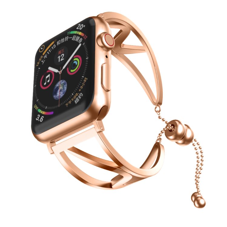 Apple Watch fém szíj rozsdamentes acél szíj rózsa arany rose gold színben 38mm 40mm 41mm 42mm 44mm 45mm méretű apple watch okosórához. Állítható méretű. Apple Watch series 1 2 3 4 5 6 7 SE hez megfelelő óraszíj
