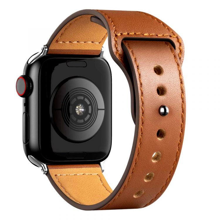 apple watch okosórához való simle leather valódi marhabőrből készült bőr szíj barna színben. megfelelő 38mm 40mm 42mm 44mm es iwatch órához. állítható méretű apple watch bőr szíj. Apple Watch series 1 2 3 4 5 6 SE hez megfelelő óraszíj